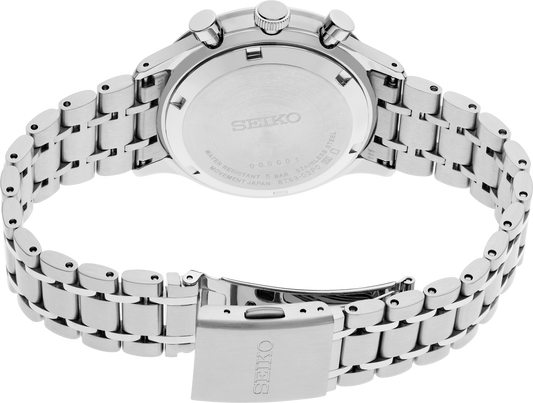 Seiko Essentials Chronograph Green Panda Dial Quartz 38.7mm Men's Watch SSB481