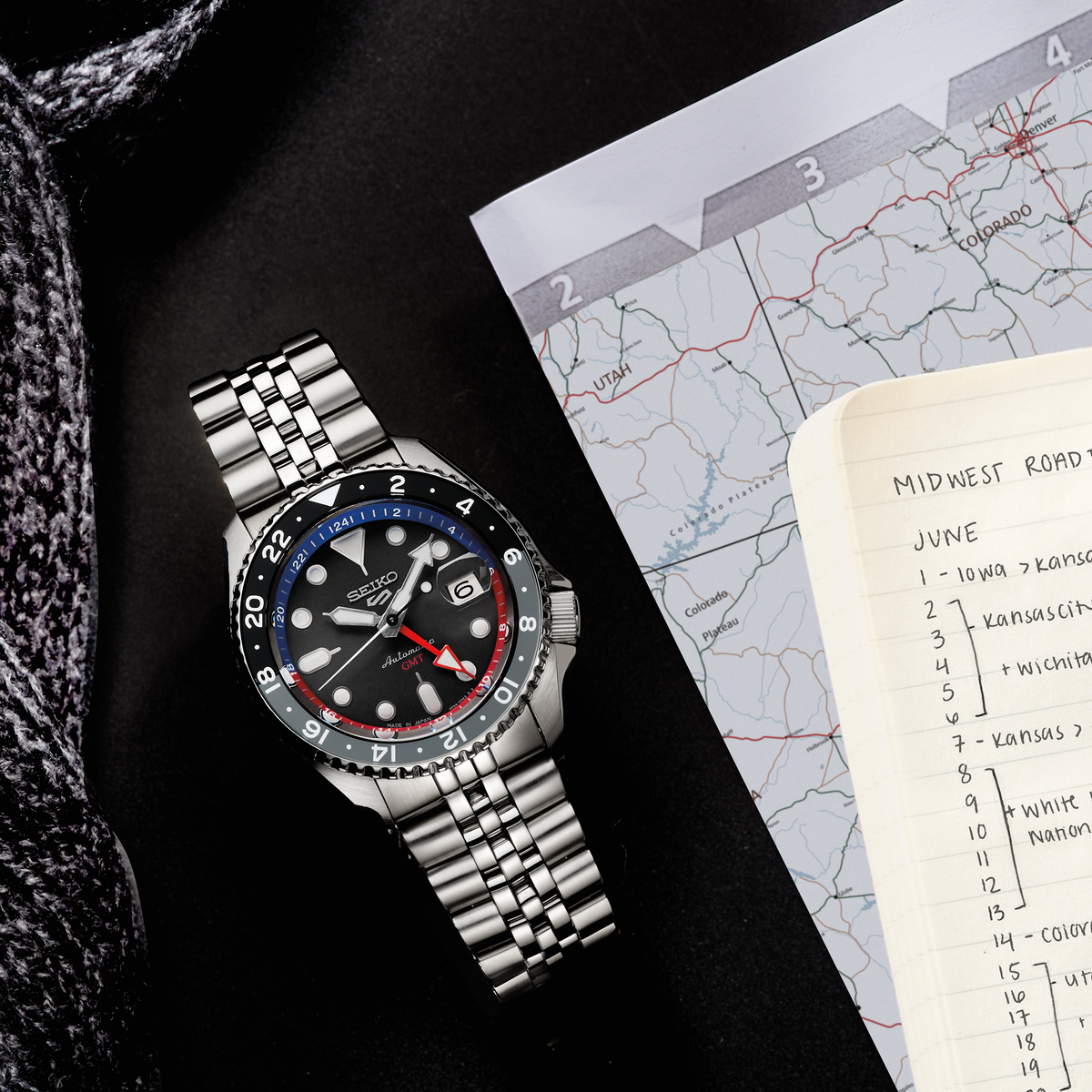 Seiko 5 Sports Field GMT Watch SSK025