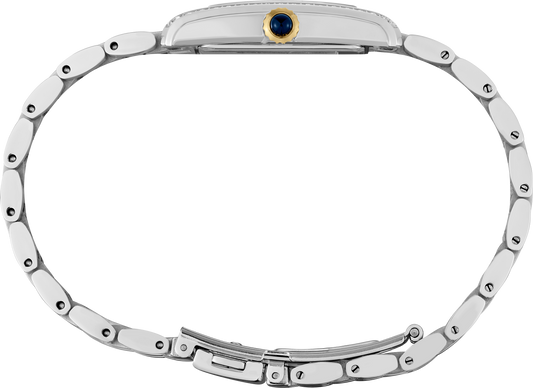 Seiko Essentials Collection Two Tone White Dial Crystal Bezel Ladies' Watch SWR093