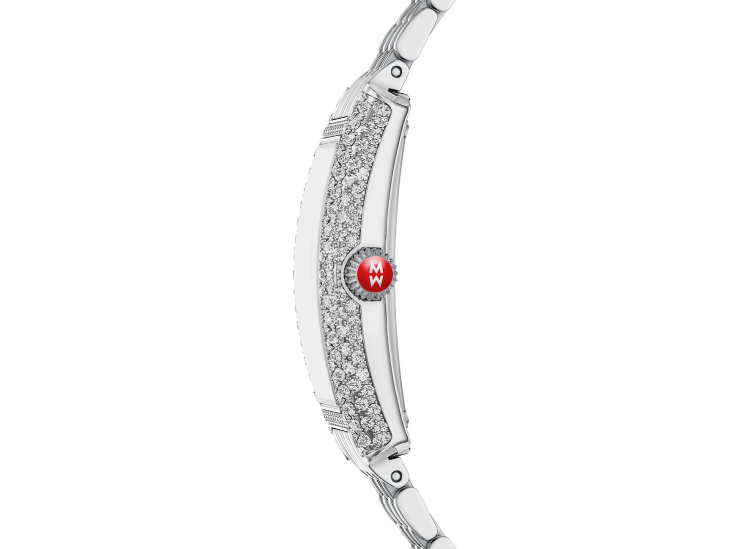 Michele Coquette Diamond Stainless Steel Special Edition Watch 32mm with White Dial MWW08B000285