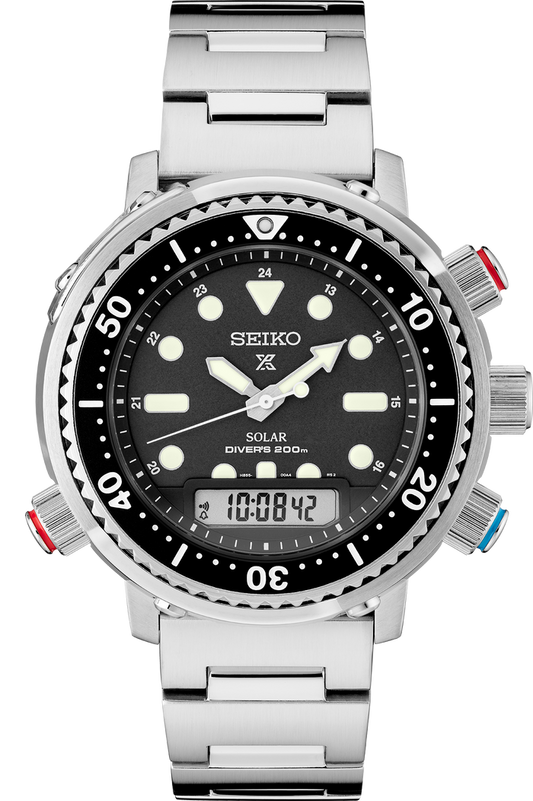 Seiko Prospex Solar Analog-Digital Diver Watch SNJ033