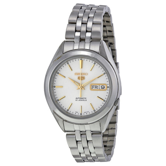 Seiko 5 Silver Dial Stainless Steel Men's Watch SNKL17
