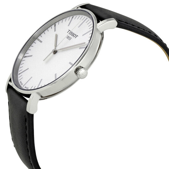 Tissot Silver Dial Black Leather Men's Watch T1096101603100 T109.610.16.031.00