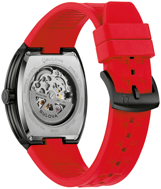 Bulova Maquina Rubber Strap Watch 98A341
