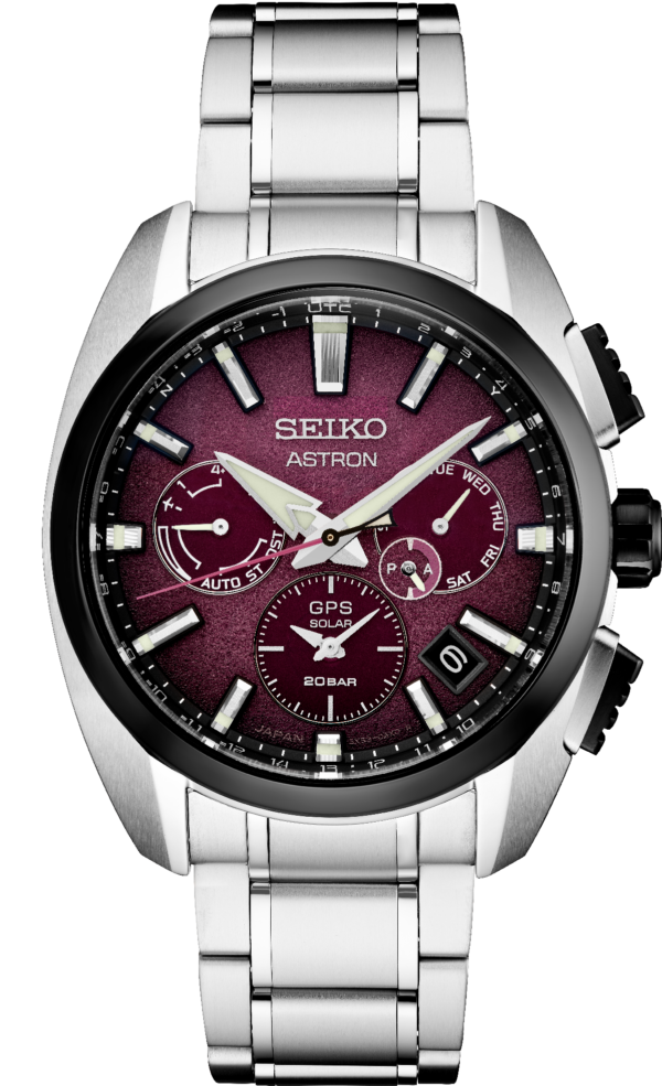 Seiko Astron 5X GPS Solar Titanium Edition Purple Dial Watch-SSH101