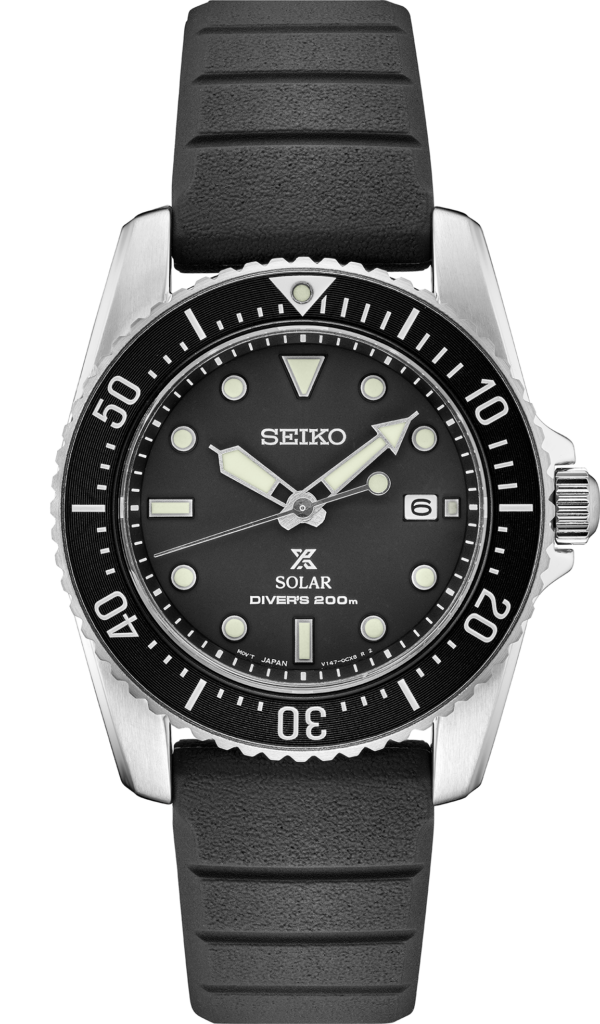 Seiko Prospex Solar Diver Collection In Black Edition Men's Watch-SNE573
