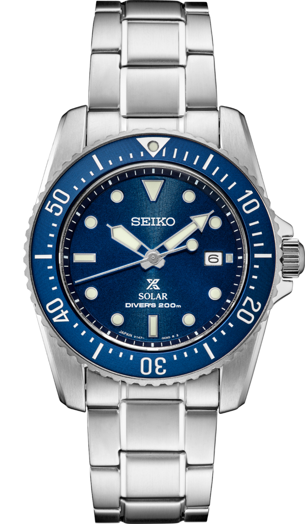 Seiko Prospex Solar Diver Collection Blue Dial Watch-SNE585