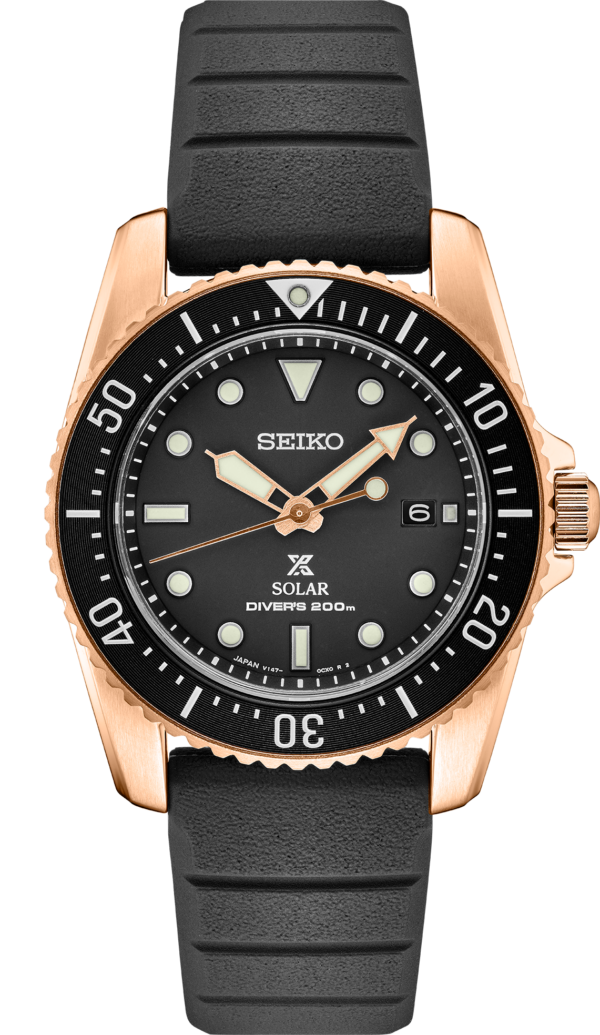 Seiko Prospex Solar Diver Collection Black Dial Watch-SNE586