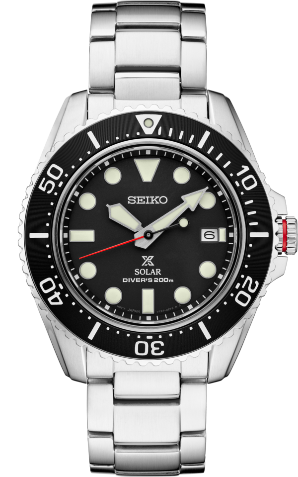 Seiko Prospex Solar Diver Collection Black Dial Watch-SNE589