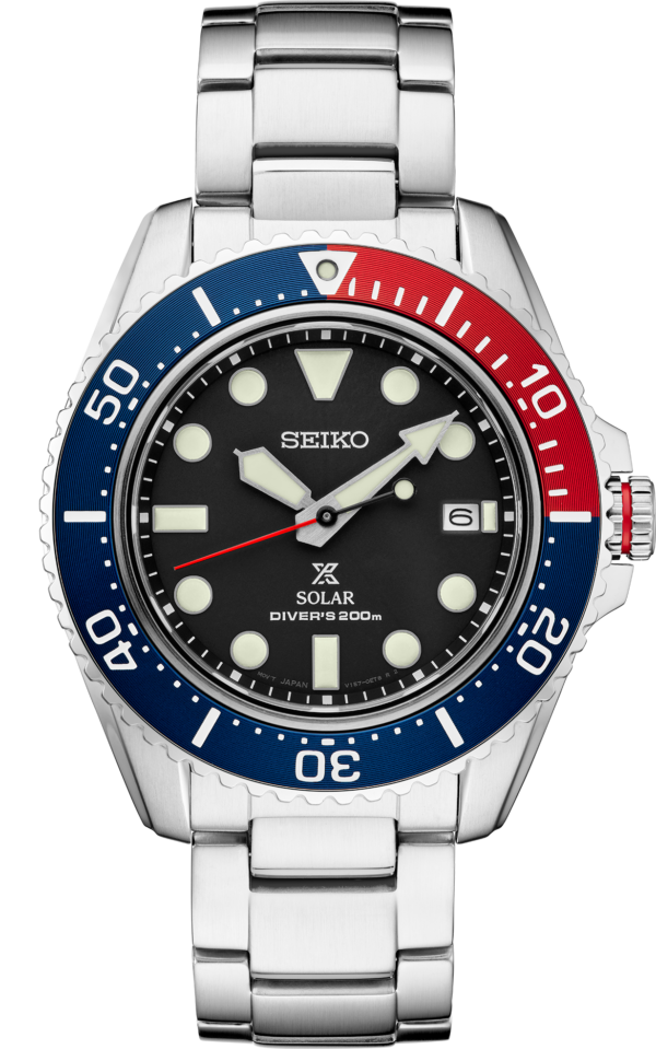 Seiko Prospex Solar Diver Collection Black Dial Watch-SNE591