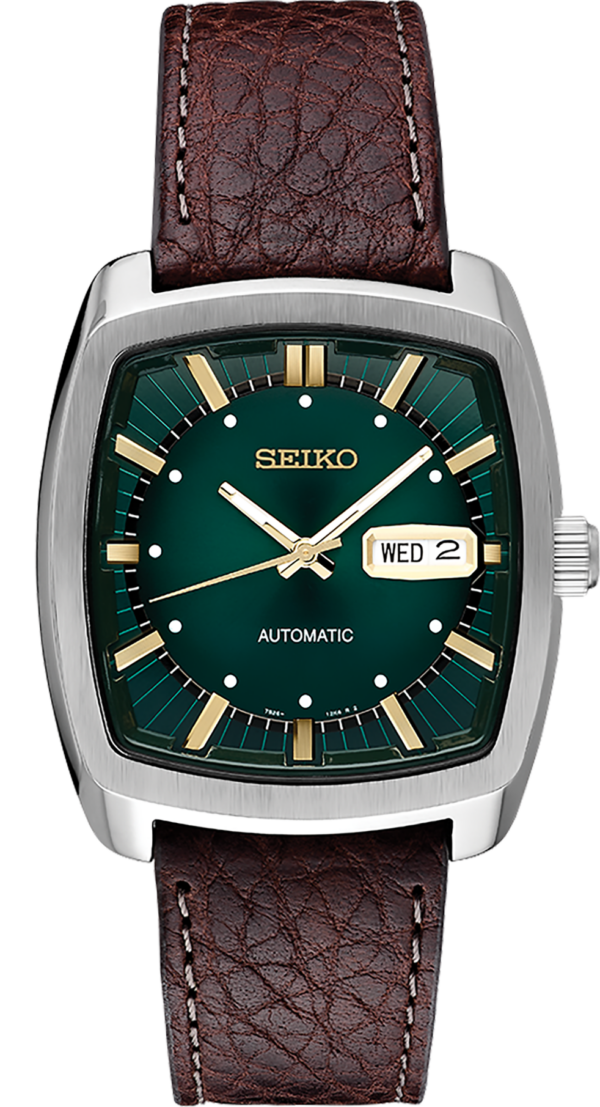 Seiko Recraft Automatic Green & Brown Edition Men's Watch-SNKP27