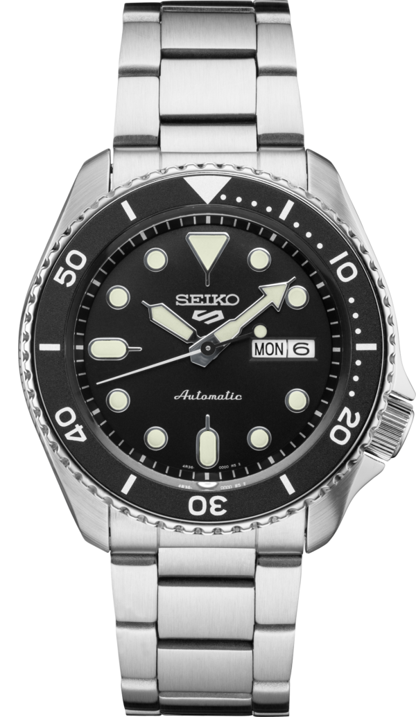 Seiko 5 Sports Automatic Black Dial Watch-SRPD55