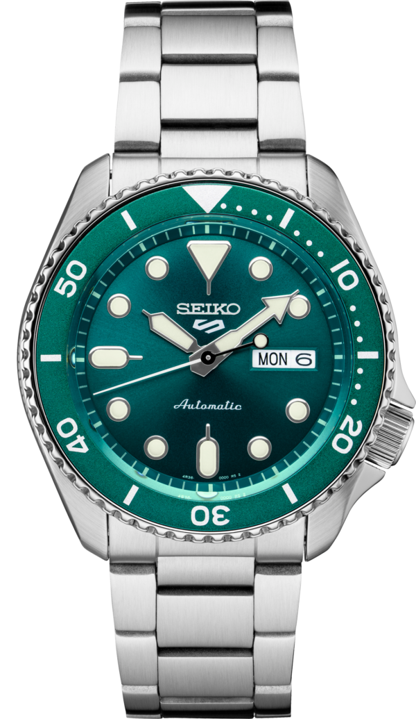 Seiko 5 Sports Automatic Green Sunray Dial Men's Watch-SRPD61