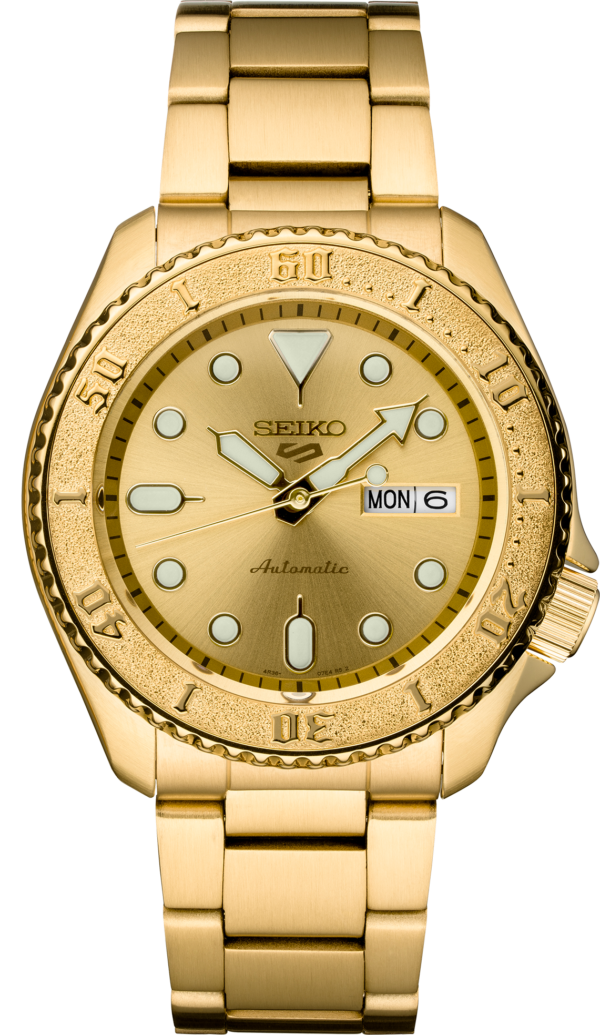Seiko 5 Sports Automatic Metallic Gold Edition Men's Watch-SRPE74