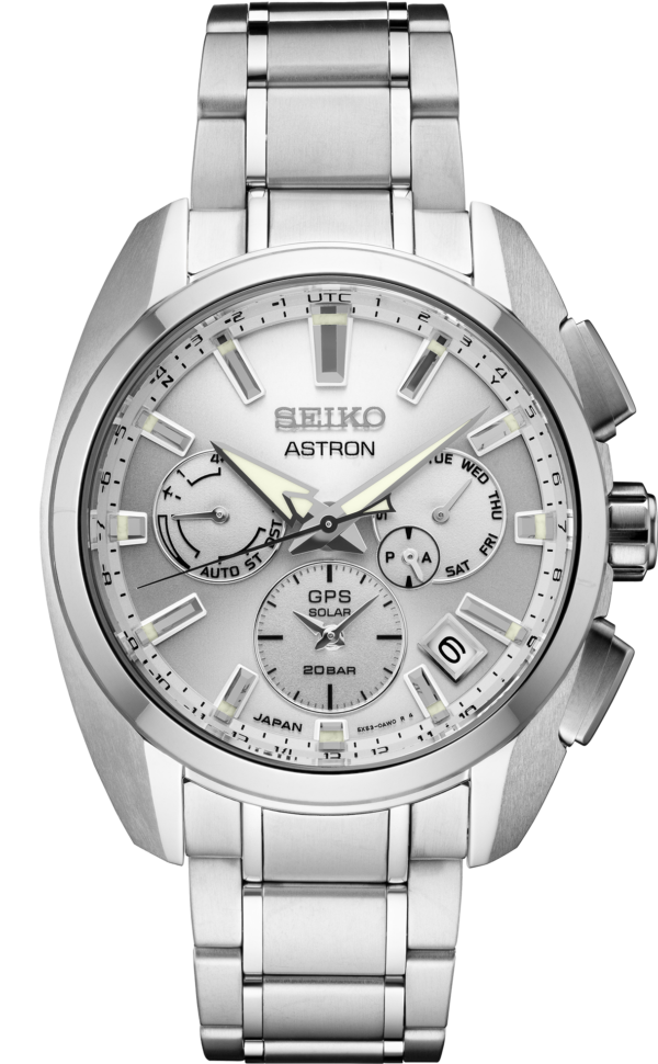 Seiko Astron 5X53 GPS Solar Titanium Case Watch In Silver-SSH063