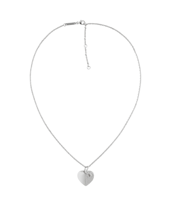 Movado Heart Necklace In Shimmering Sterling Silver