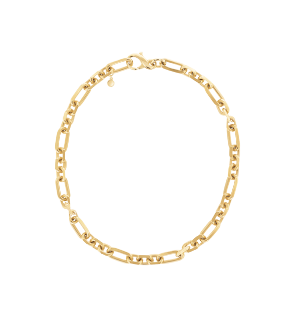 Movado Facetted Chain Necklace In Gold