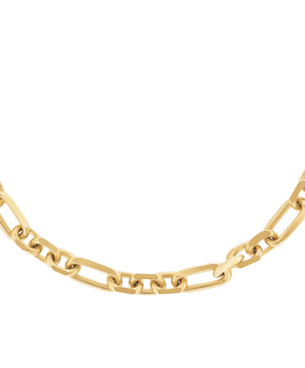 Movado Facetted Chain Necklace In Gold
