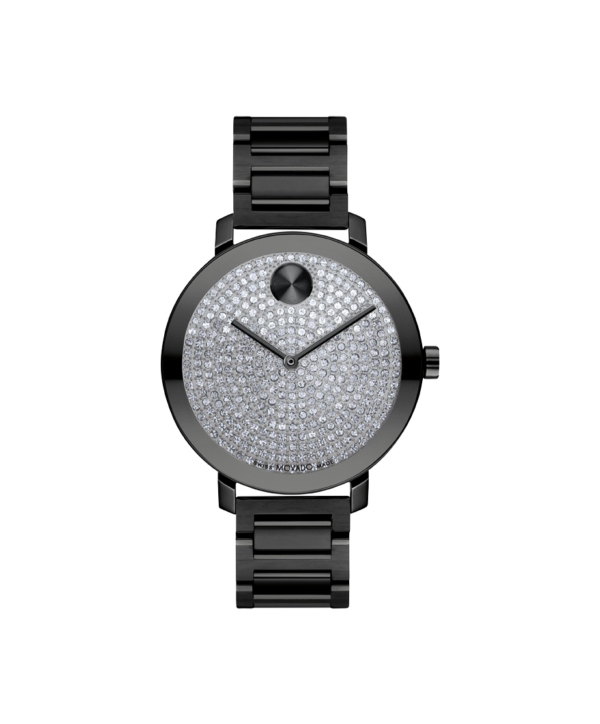 Movado Bold Evolution Watch With Quartz Grey Crystal Dial