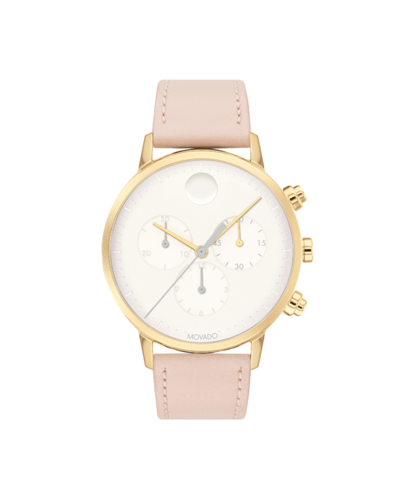 Movado Face, 38 mm pale yellow gold