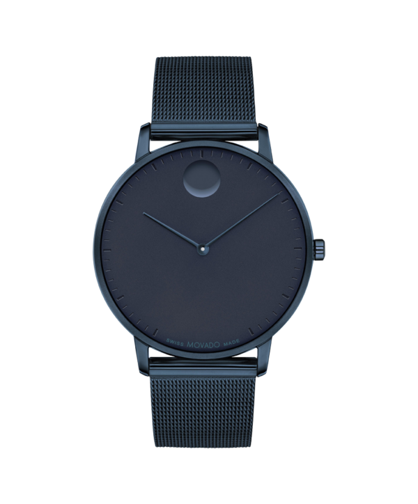 Movado Face Watch in cool monochrome navy blue