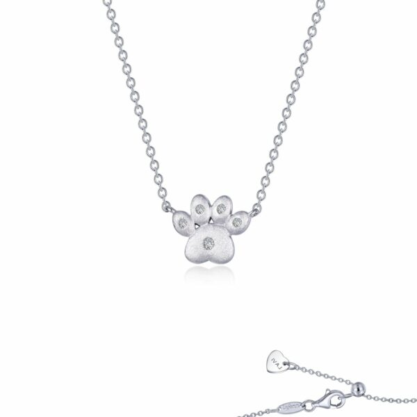 Puffy Paw Print Necklace LV008CLP20