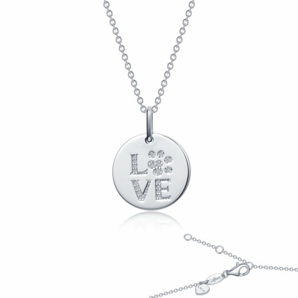 LOVE Paw Print Necklace LV012CLP20