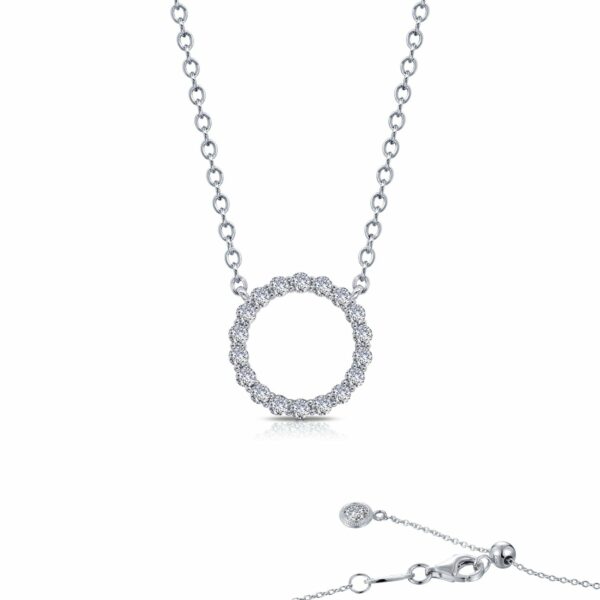 0.88 CTW Open Circle Necklace N0189CLP20