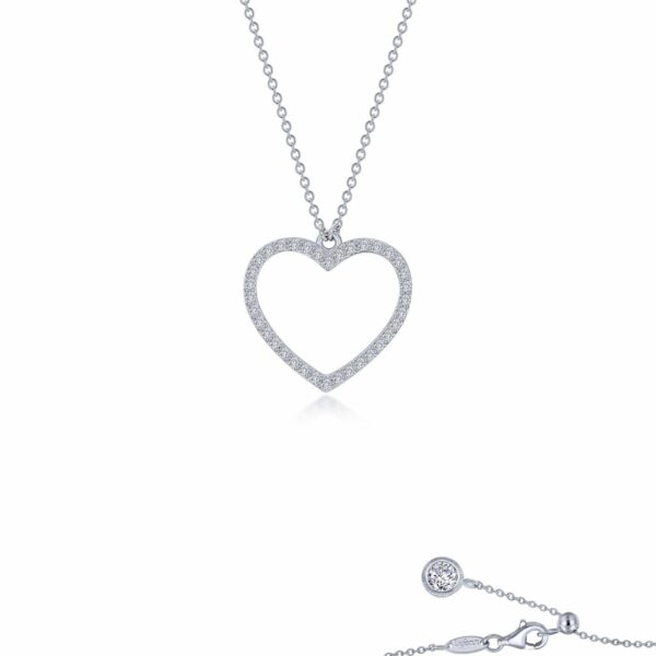 Open Heart Pendant Necklace N0308CLP20