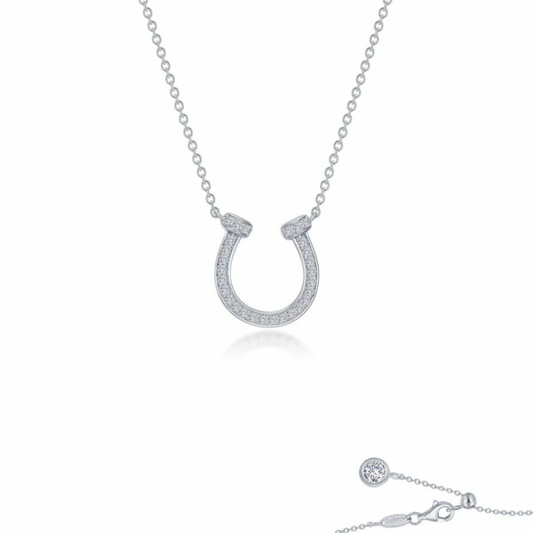 Pave Horseshoe Necklace N0315CLP20
