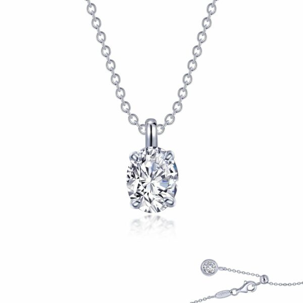 Oval Solitaire Necklace P0272CLP20