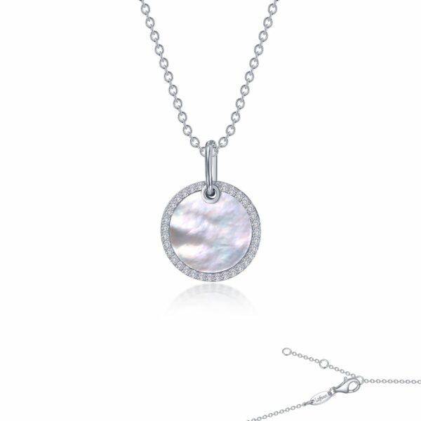 Mother-of-Pearl Disc Necklace P0280PLP20