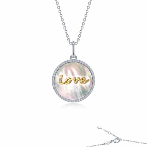 Mother of Pearl Love Necklace P0287PLT20