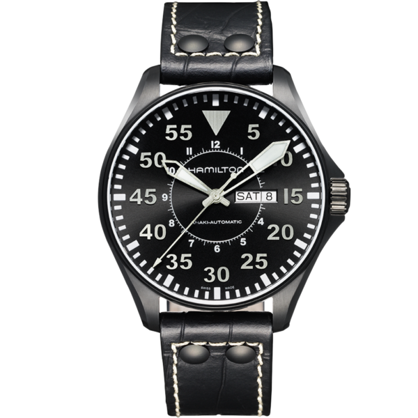 Hamilton Khaki Aviation Pilot Day Date Auto Watch -H64785835