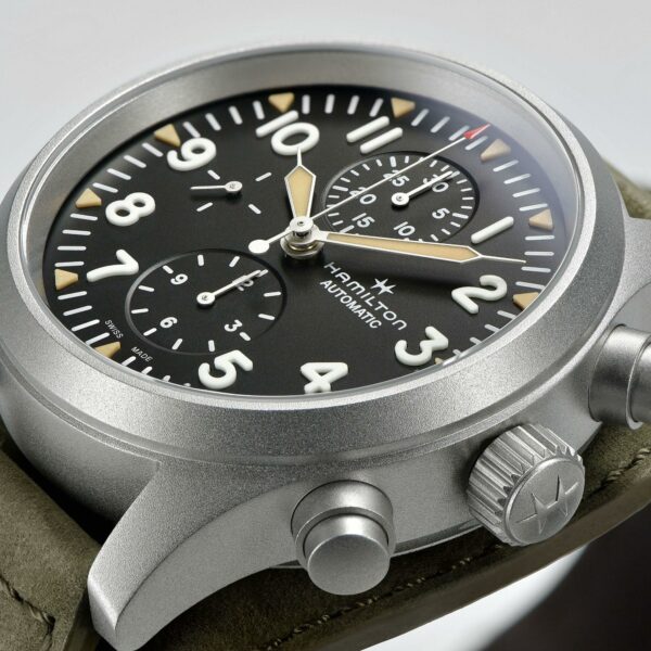 Hamilton Khaki Field Auto Chrono Watch -H71706830 - Image 6